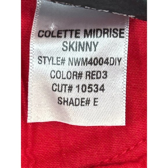 Hudson Jeans Womens 26 Red Colette Midrise Skinny USA - Picture 5 of 9